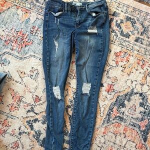 Mudd Distressed Skinny Jeans in Blue